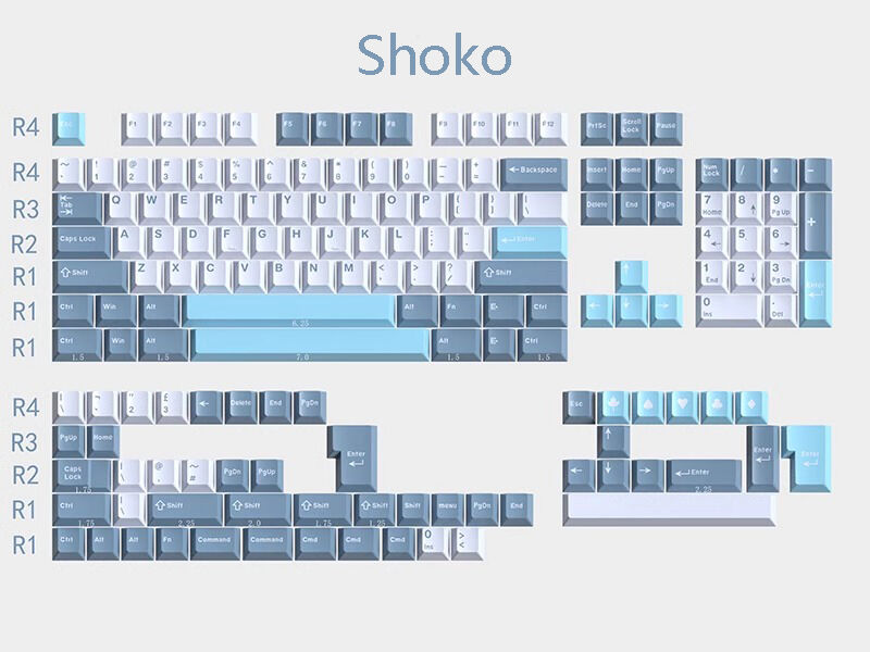 Nuke Data Keycaps GMK Apes / Classic Red / Nuke Data / Shoko / Tuzi 104+59 Cherry Profile ...