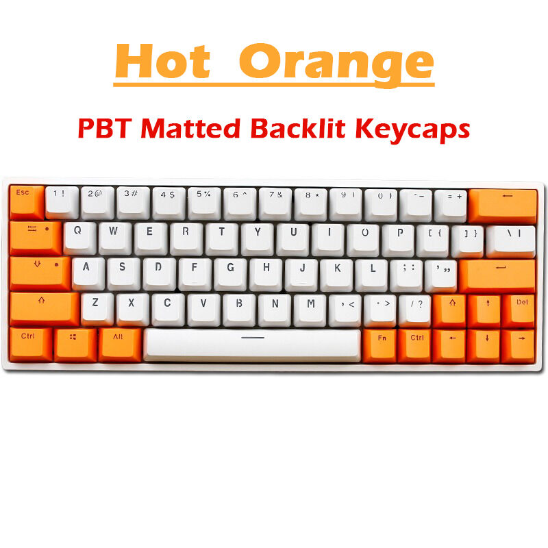 64 Keys PBT Doubleshot Shinethrough Keycaps Set OEM Profile for MX ...