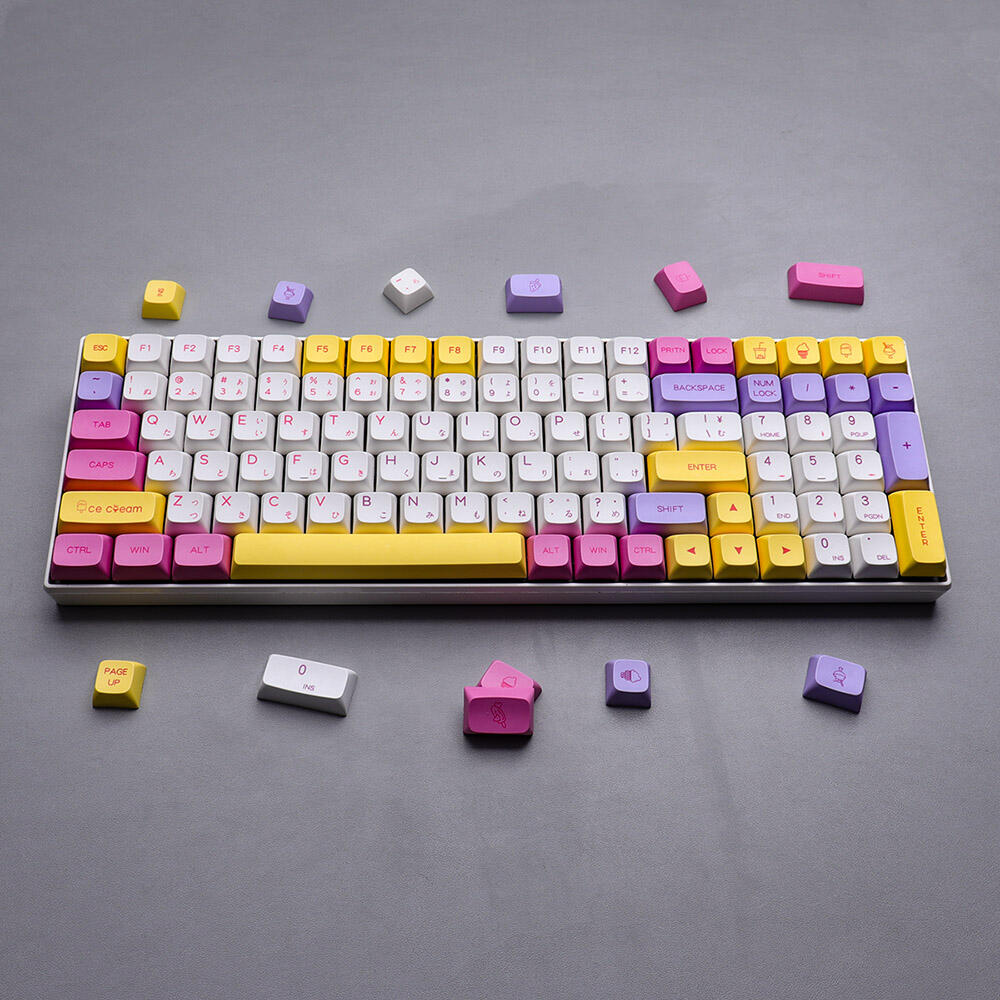 Ice Cream 104+32 XDA profile Keycap PBT Dye-subbed Cherry MX Keycaps ...