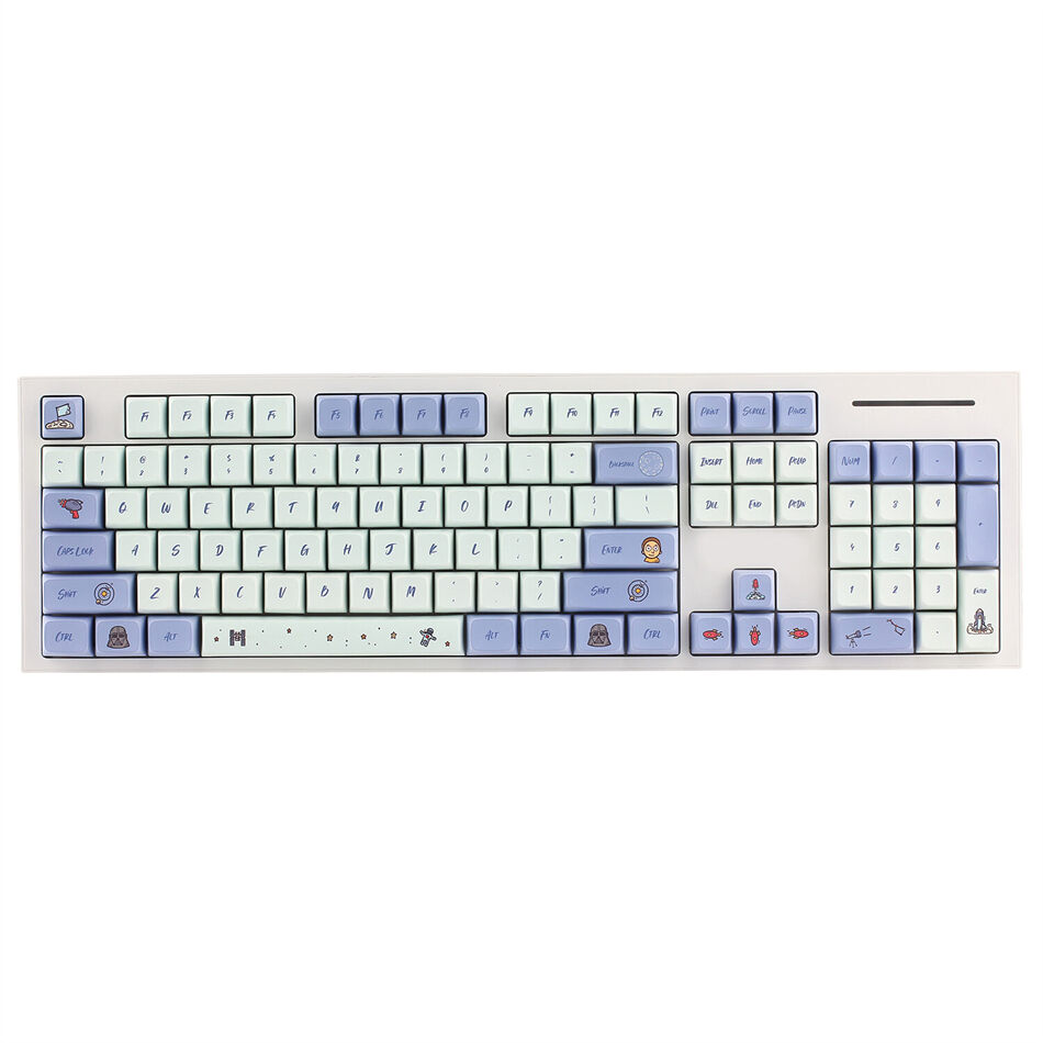 104+24 XDA Keycaps Set PBT Dye Sublimation ANSI ISO Layout for GK61 64 ...